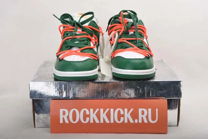 OFF-WHITE NIKE DUNK LOW PINE GREEN CT0856-100