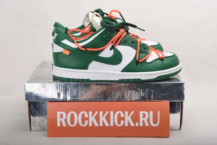 OFF-WHITE NIKE DUNK LOW PINE GREEN CT0856-100