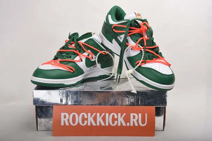 OFF-WHITE NIKE DUNK LOW PINE GREEN CT0856-100