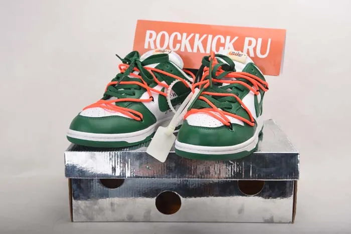 OFF-WHITE NIKE DUNK LOW PINE GREEN CT0856-100