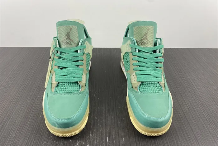 off-white x air jordan 4 sail neptune/T*f*ny green cv9388-102