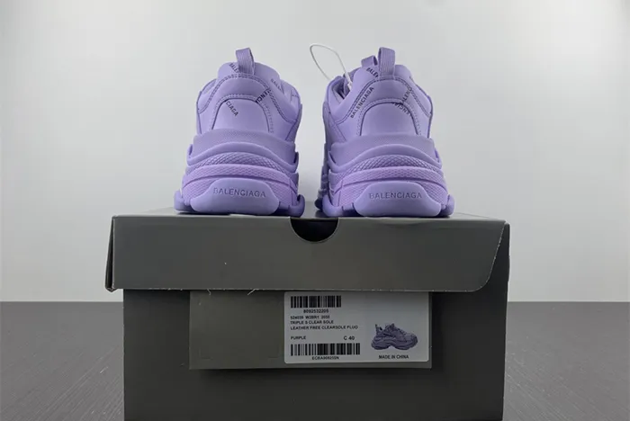 Ba*len*cia*ga triple white black purple
