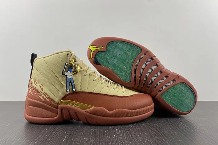 Eastside Golf x Air Jordan 12 Muslin Black Burnt Sunrise DV1758-108