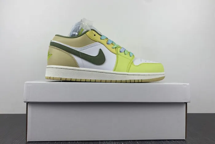 Air Jordan 1 Low Sail Light Olive Pale Citron Desert FD9906-131