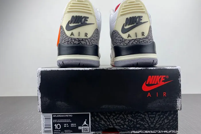 Air Jordan 3 Retro Reimagined Summit White/Fire Red-Black DN3707-100